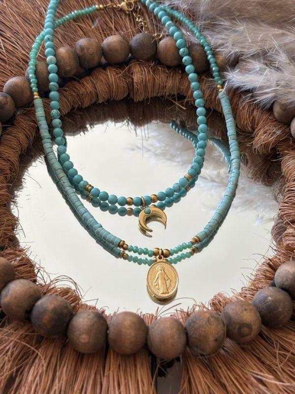 Collier ras de cou 'Virgin' - Turquoise – Image 4