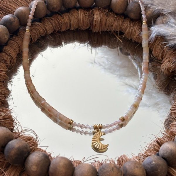 Collier Ras de Cou « Aura » – Sunstone & Lune