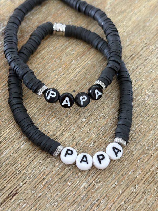 Bracelet Heishi Papa - noir – Image 3