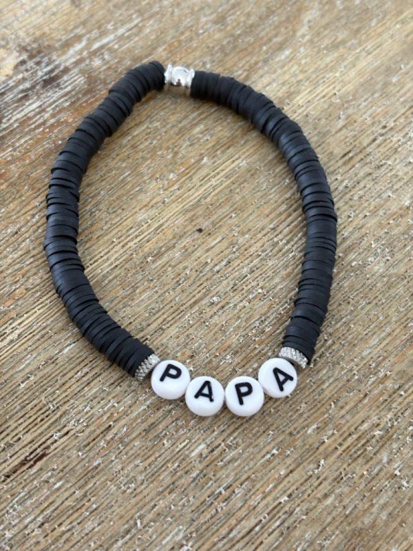 Bracelet Heishi Papa - blanc