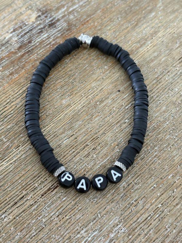 Bracelet Heishi Papa - noir – Image 5