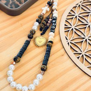 Bijou de téléphone portable 'Boho' - Oeil du tigre