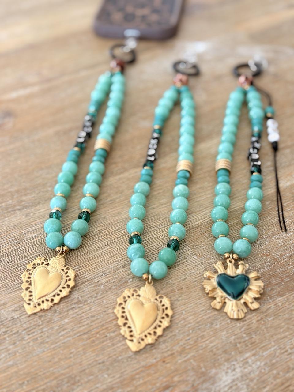 Bijoux de téléphone Amazonite - Message – Image 3