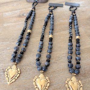 Bijoux de téléphone Labradorite - Message