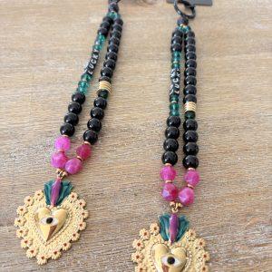 Bijoux de téléphone Obsidienne - Message