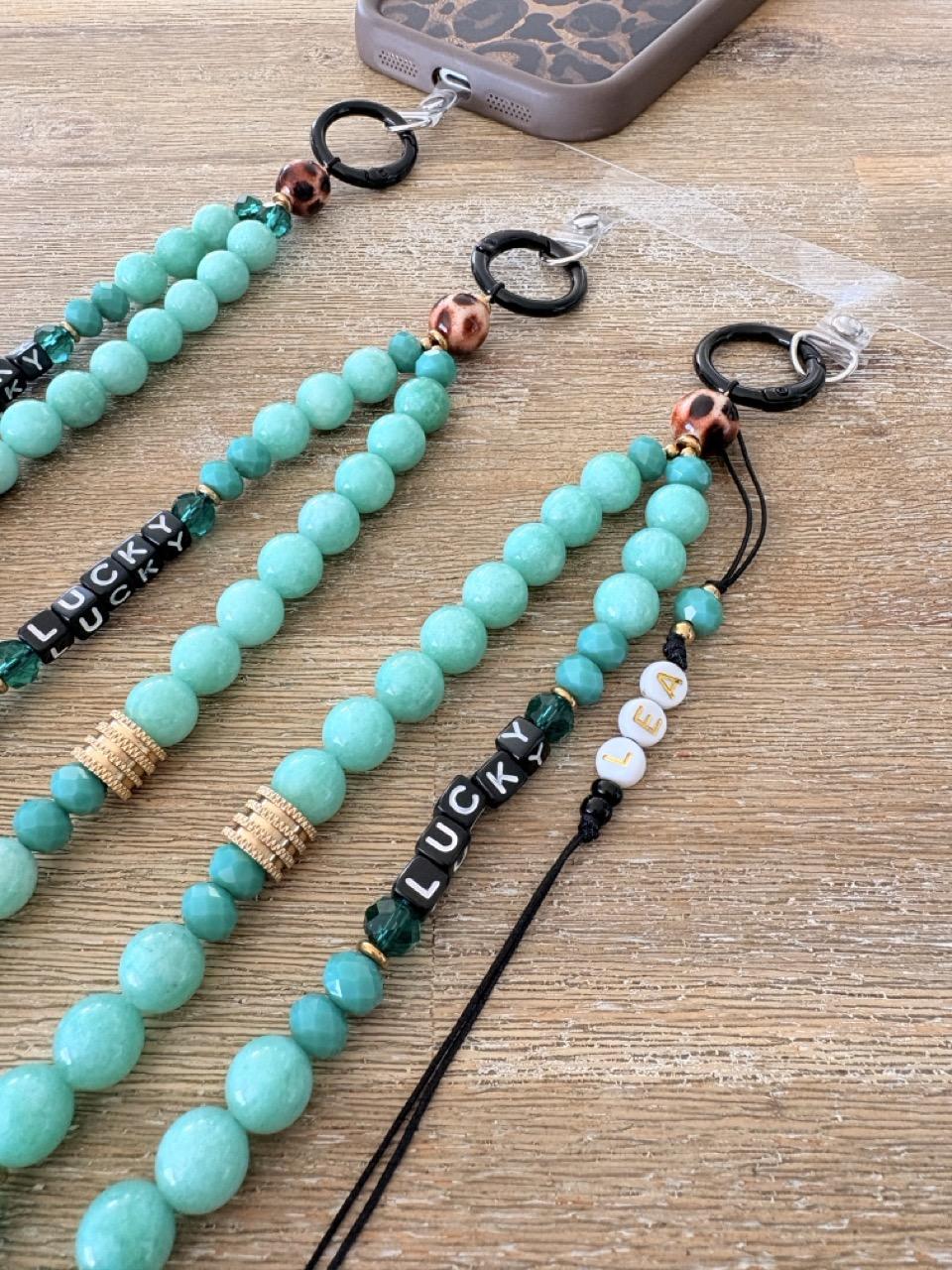 Bijoux de téléphone Amazonite - Message – Image 4