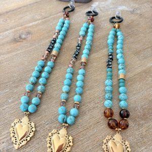 Bijoux de téléphone Turquoise - Message