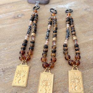 Bijoux de téléphone Oeil du Tigre - Message