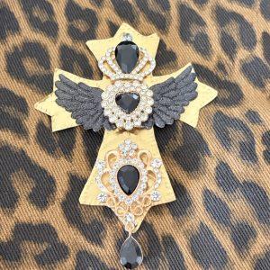 Ex-Votos Strass – Croix Faits Main - Ailes Noires