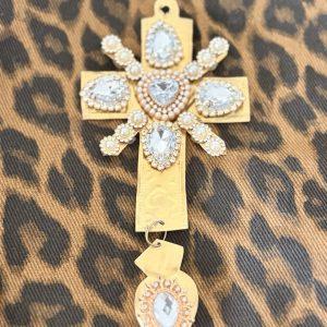 Ex-Votos Strass – Croix Faits Main - Blanc