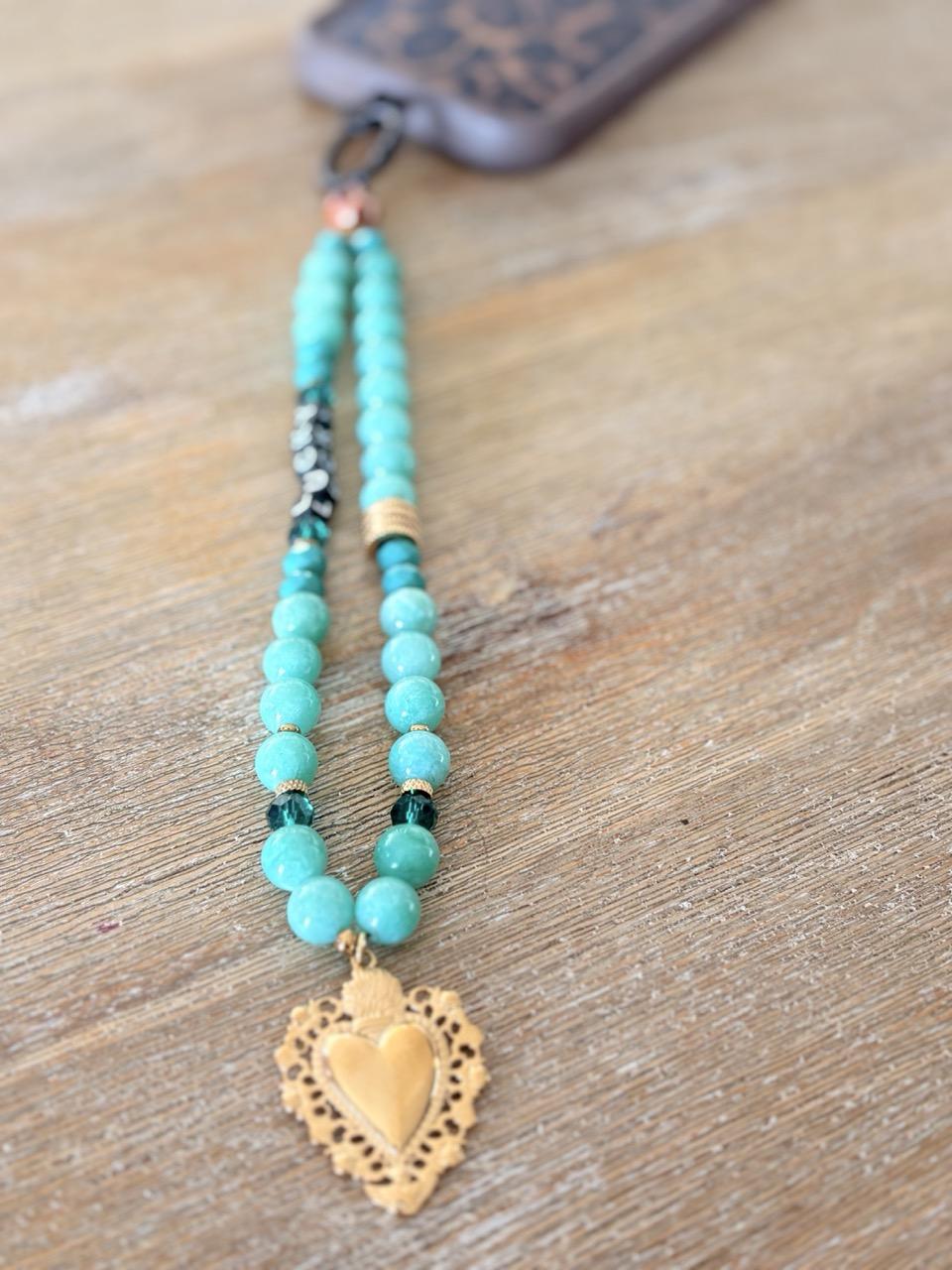 Bijoux de téléphone Amazonite - Message – Image 21