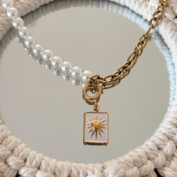 Collier "Grigri Talisman" Bohème – Perles & Acier