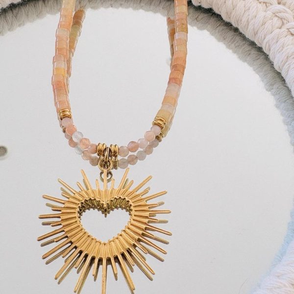 Collier Ras de Cou « Aura » – Sunstone & Soleil sacré