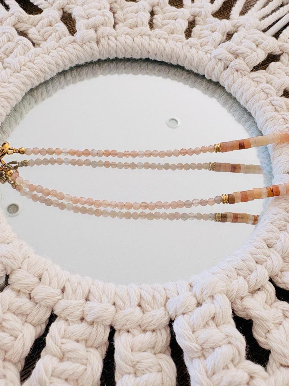Collier Ras de Cou « Aura » – Sunstone & Soleil sacré – Image 2