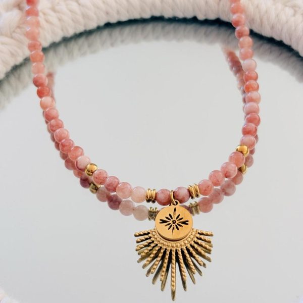 Collier Ras de Cou « Luna » – Sunstone & Soleil