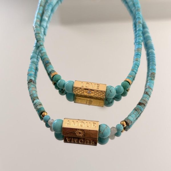 Collier Ras de Cou « Talisman » – Turquoise