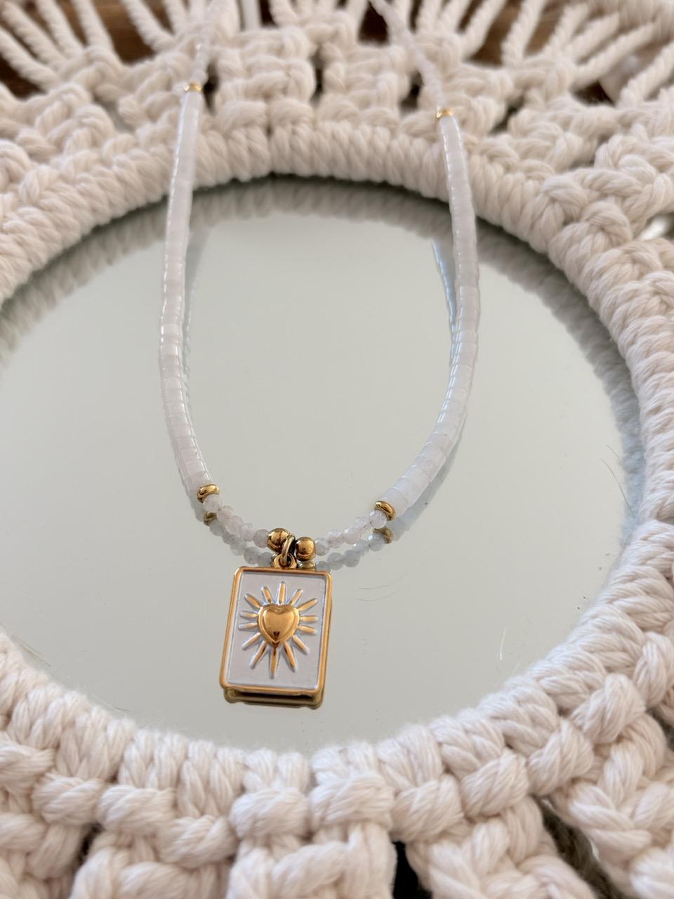 Collier Ras de Cou « Aura » – Pierre de Lune & Talisman – Image 4