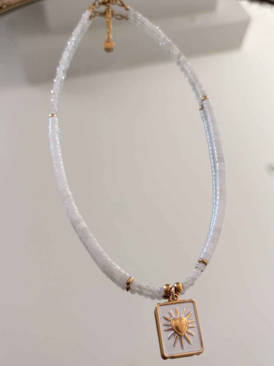 Collier Ras de Cou « Aura » – Pierre de Lune & Talisman – Image 3